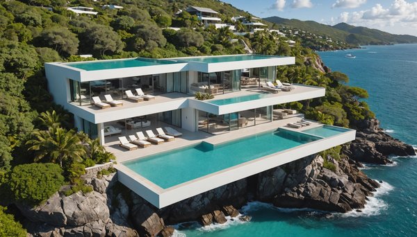 Quelles maisons trouve-t-on à saint-barthélemy entre 3 et 10 millions d'euros